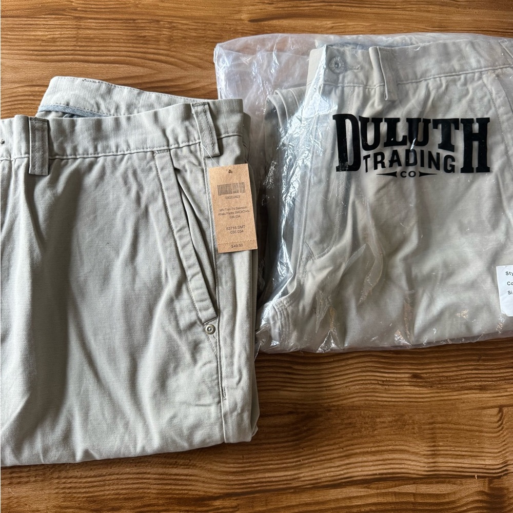 2-pair of Duluth Trading Co Khaki/Tan Men's Chinos